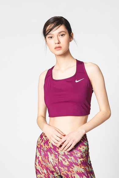 Nike Тренировъчно бюстие Swoosh с Dri-Fit и средна поддръжка Жени