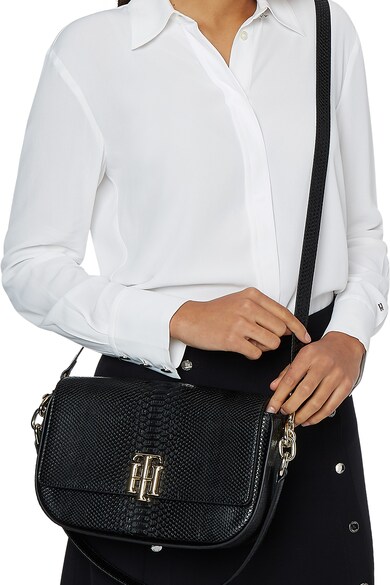 Tommy Hilfiger Geanta crossbody din piele ecologica cu aspect de piele de sarpe Femei