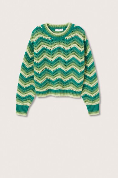 Pulover cu model colorblock din tricot gros Gretel Mango (27011157-43 ...