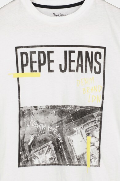 Pepe Jeans London Tricou de bumbac cu imprimeu grafic si logo Baieti