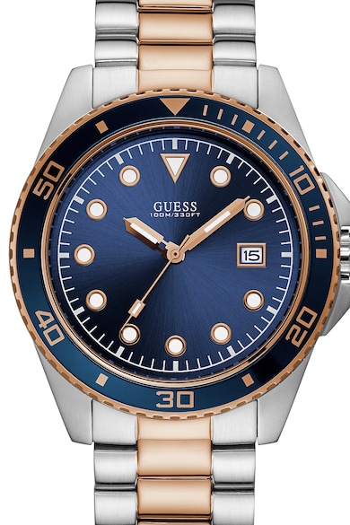 GUESS Иноксов двуцветен часовник Мъже