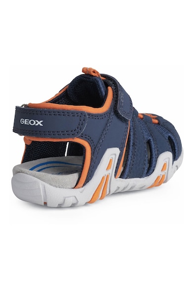 Geox Sandale fisherman de piele ecologica si material textil Kraze Baieti