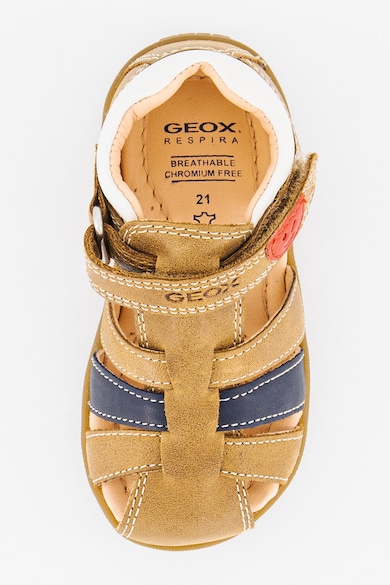 Geox Sandale de piele cu velcro si logo Baieti
