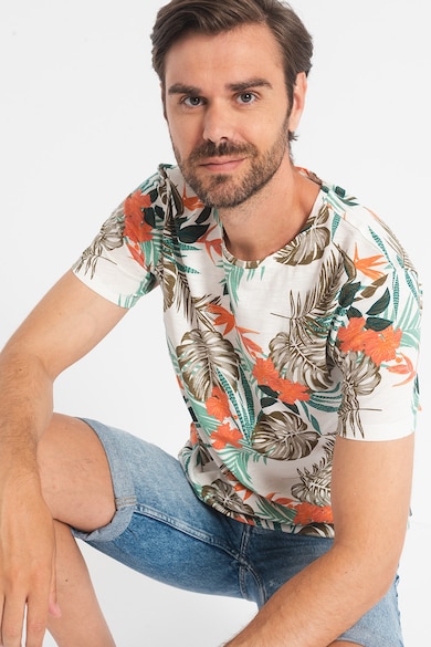 BLEND Trópusi mintás póló férfi