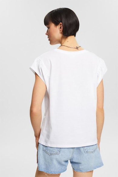 EDC by Esprit Памучна тениска с овално деколте Жени