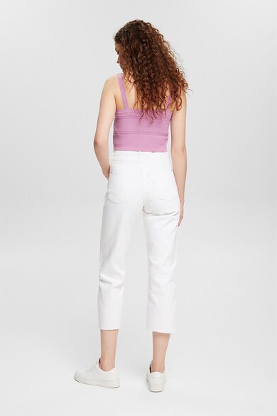 EDC by Esprit Straight fit crop farmernadrág szaggatott részletekkel női