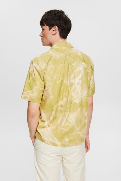Esprit Памучна риза с абстрактна щампа Мъже