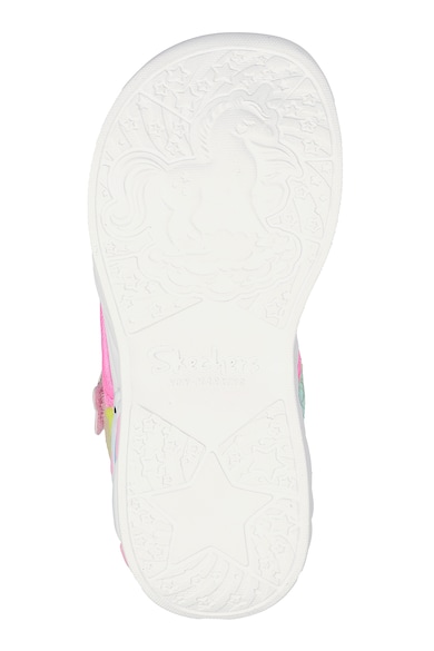 Skechers Sandale cu velcro si model colorblock Unicorn Dreams Fete
