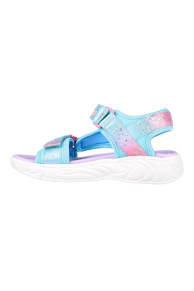 Skechers Sandale cu velcro si model colorblock Unicorn Dreams Fete