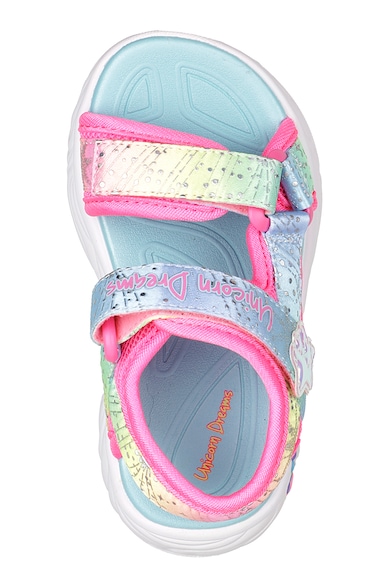 Skechers Unicorn Dream tépőzáras colorblock dizájnú szandál Lány