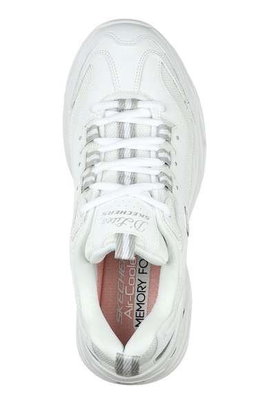 Skechers Pantofi sport cu insertii de piele D'Lites 4.0-Fresh Diva Femei