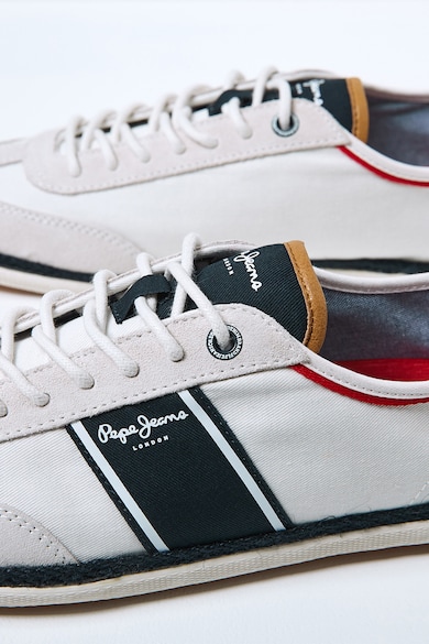 Pepe Jeans London Textilsneaker nyersbőr részletekkel férfi