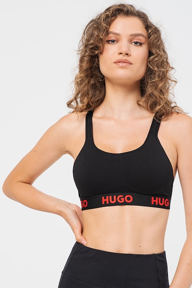 HUGO Sporty párnázott melltartó keresztpántokkal női