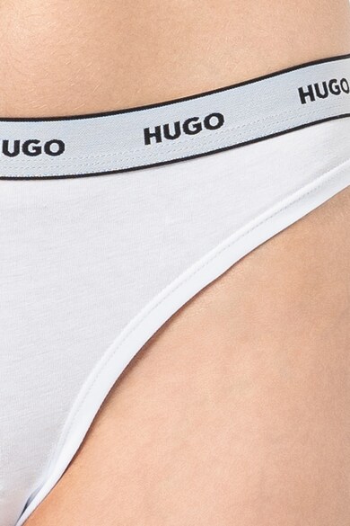 HUGO Set de chiloti tanga cu banda logo in talie - 3 perechi Femei