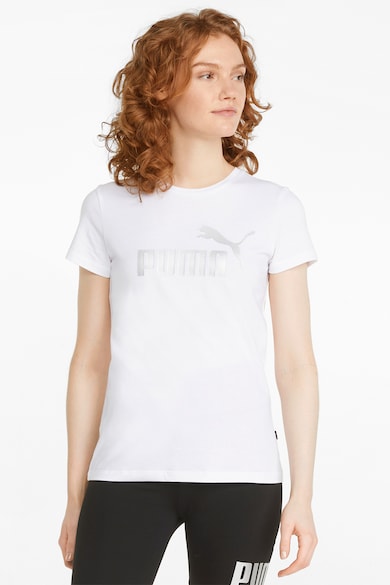 Puma Essentials+ pamutpóló kontrasztos logómintával női