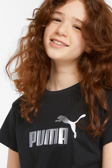 Puma Памучна тениска на лога с възел Момичета