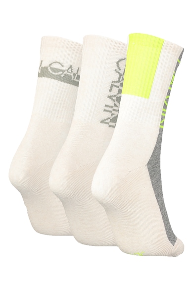CALVIN KLEIN Дълги чорапи с контрастно лого - 3 чифта Жени