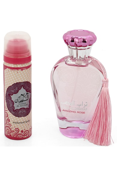 Ard Al Zaafaran Комплект  Turab Al Dhahab Amazing Rose, Жени: Парфюмна вода, 100 мл + Дезодорант спрей, 100 мл Жени