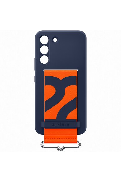Samsung Husa de protectie  Silicone Cover with Strap pentru Galaxy S22 (S901), Navy Femei