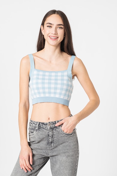 Vero Moda Kockás kötött crop top női