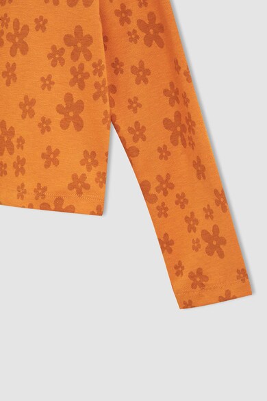 DeFacto Set de pantaloni si bluza cu imprimeu floral Fete