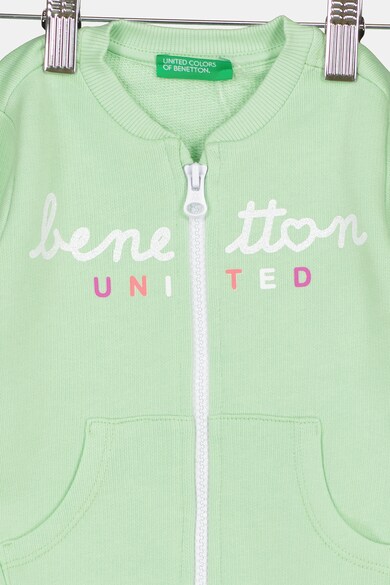 United Colors of Benetton Cipzáros pulóver oldalzsebekkel Lány