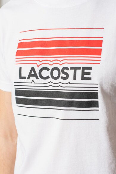 Lacoste Tricou cu decolteu la baza gatului si imprimeu logo contrastant Barbati