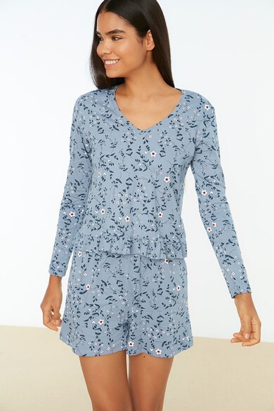 Trendyol Pijama cu model floral Femei