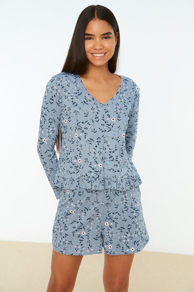 Trendyol Pijama cu model floral Femei