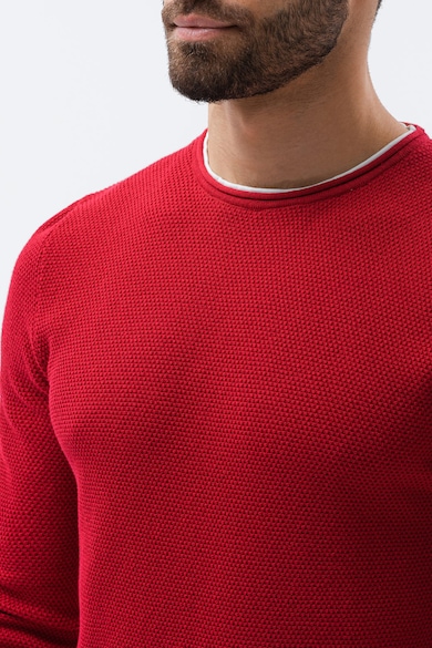 OMBRE Kerek nyakú texturált pulóver férfi