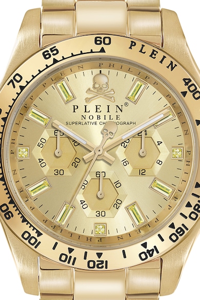 Philipp Plein Часовник с хронометър и кристали на циферблата Мъже
