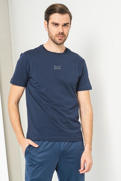 EA7 Тениска с овално деколте и лого Мъже