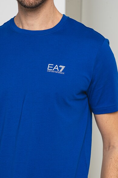 EA7 Тениска с овално деколте и лого Мъже