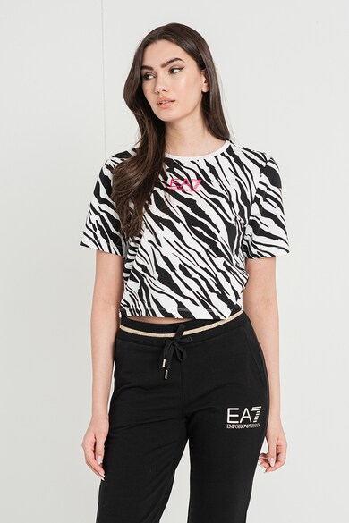 EA7 Къса тениска с модал и щампа Жени
