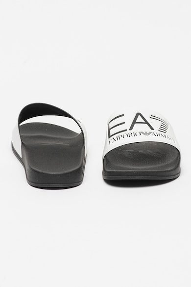 EA7 Чехли с контрастен лого принт за плаж, Злато Жени