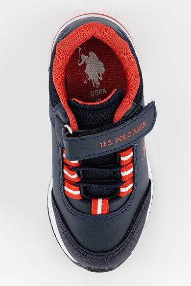 U.S. Polo Assn. Műbőr sneaker textilbetétekkel Fiú