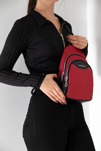 Silver&Polo Texturált hatású keresztpántos táska női