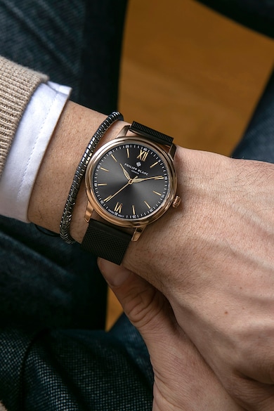 Philipp Blanc Унисекс часовник с мрежеста верижка Жени
