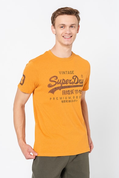 SUPERDRY Tricou cu decolteu la baza gatului si imprimeu logo Vintage Barbati