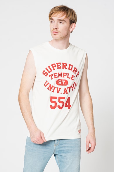 SUPERDRY Топ с изрязан гръб и лого Мъже