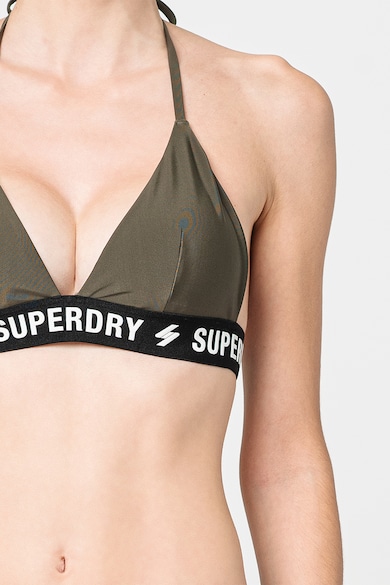SUPERDRY Sutien cu cupe triunghiulare si banda cu imprimeu logo Femei