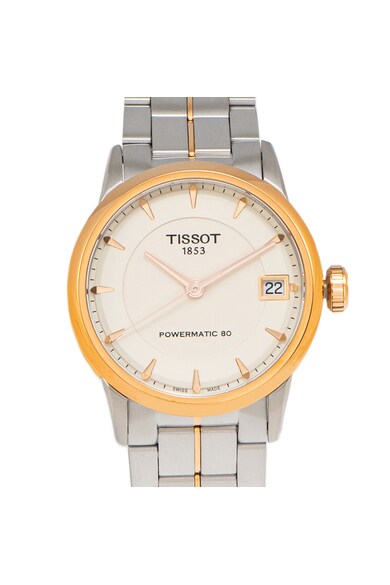 Tissot Ceas automatic argintiu cu auriu rose Luxury Femei