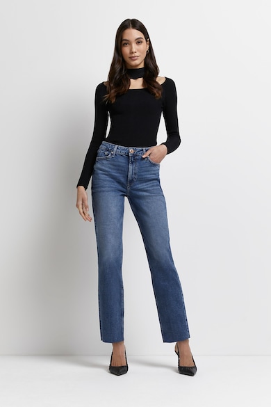 RIVER ISLAND Magas derekú straight fit farmernadrág női