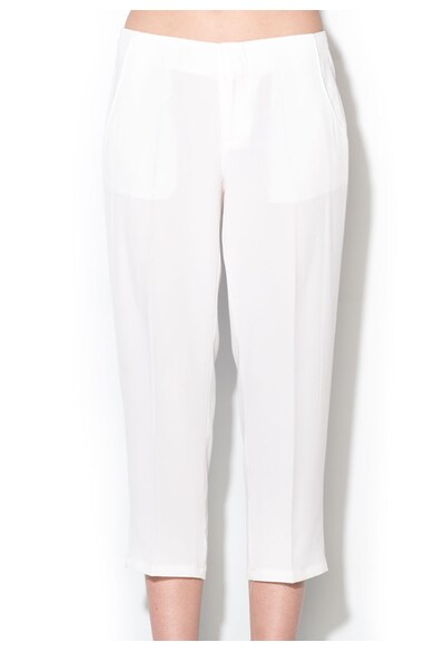 Silvian Heach Collection, Pantaloni capri alb unt Dominguez Femei