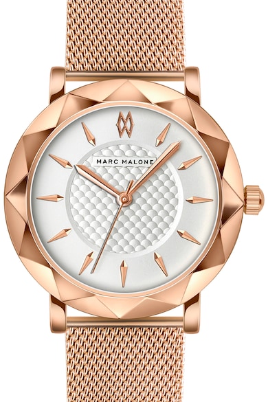 Marc Malone Иноксов часовник с мрежеста верижка Жени