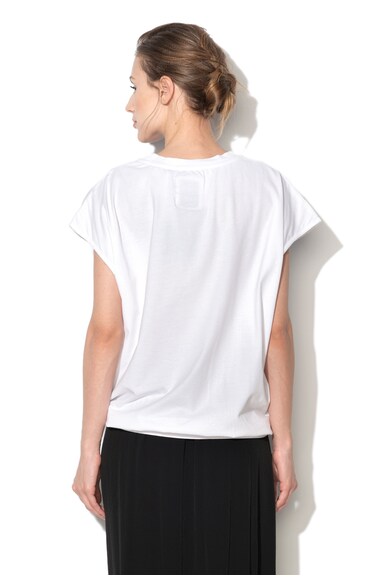 Silvian Heach Collection, Tricou alb cu imprimeu si croiala lejera Bellantuono Femei