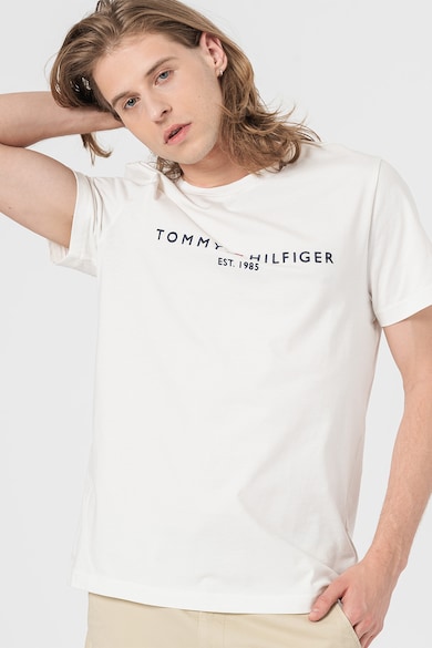 Tommy Hilfiger Tricou de bumbac organic cu logo brodat Barbati