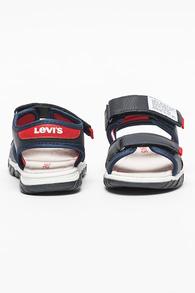 Levi's Kids Sandale de piele ecologica cu detalii contrastante si velcro Harbor Fete