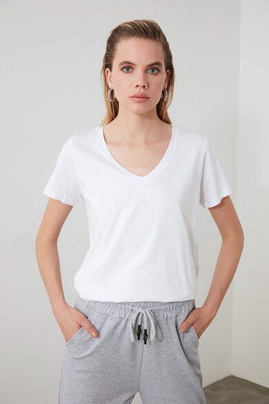 Trendyol Тениски с шпиц и овално деколте - 2 броя Жени