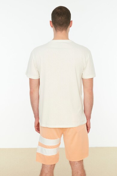 Trendyol Памучна тениска със свободна кройка и щампа Мъже